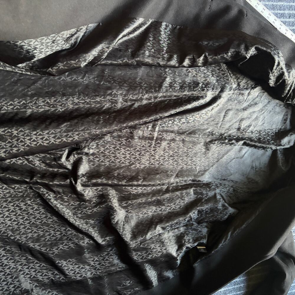 Michael Kors Black Overcoat/Trench Coat Wool Size 12 - Picture 11 of 14